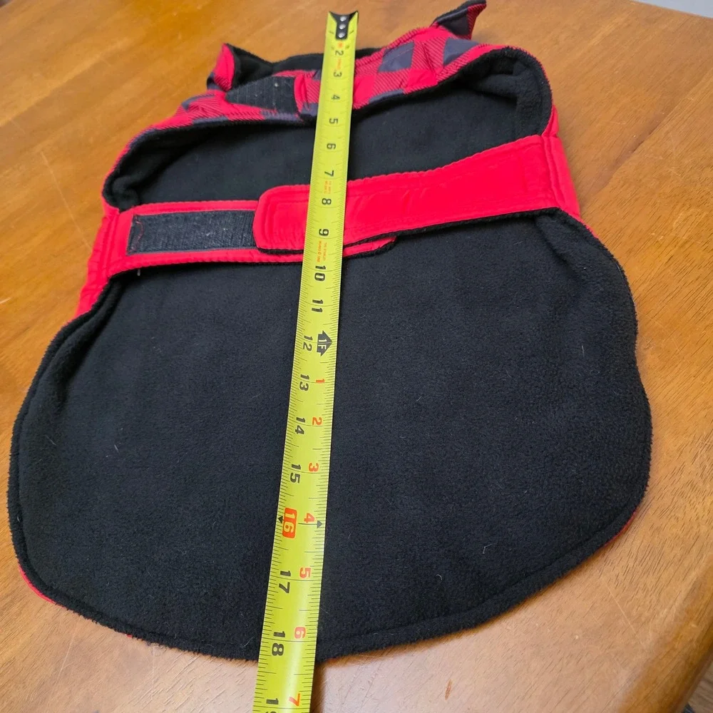 Frisco Large Small to Medium Dog Red Buffalo Plaid Puffer Dog‎ Coat Winter Vest